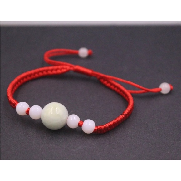 💖 Jade Macrame Bracelet 7”-8” adjustable NEW - Picture 3 of 4